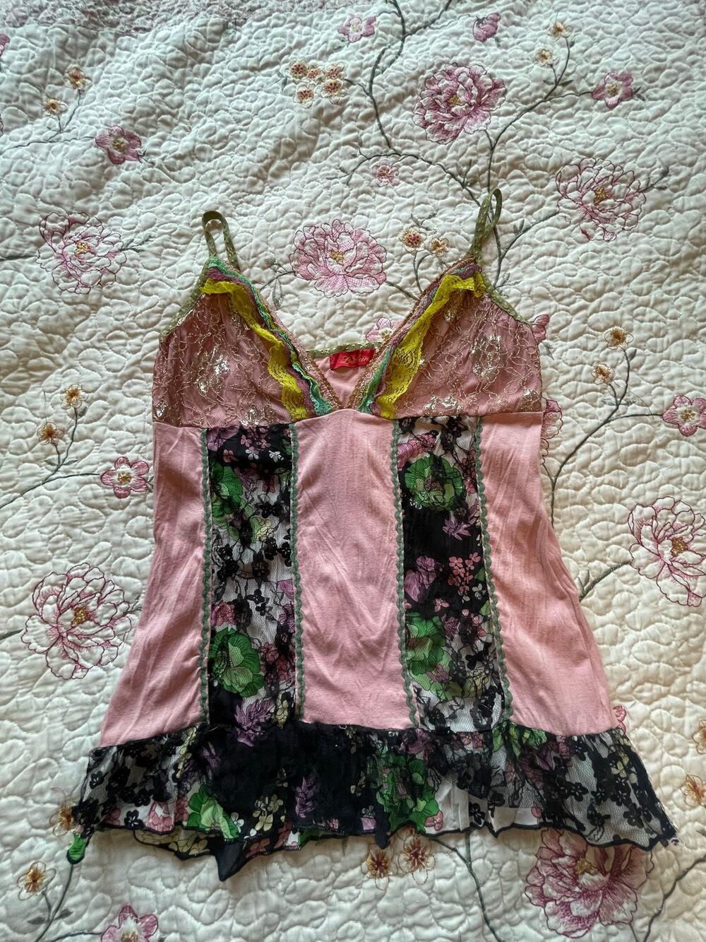 patchwork y2k fairycore cami top
